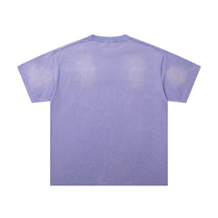 MAJESTIK Lavender Washed Racing Theme Majestik Vintage Graphic T‑Shirt