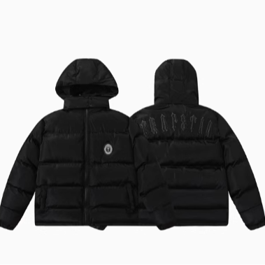 Trapstar Embroidered Letter LOGO Winter Thick Hooded Cotton Jacket Men's and Women's Same Style Pulley cardigan Cotton Jacket