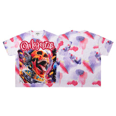 MAJESTIK Tie‑Dye Skull Rock Band Vintage Graphic T‑Shirt