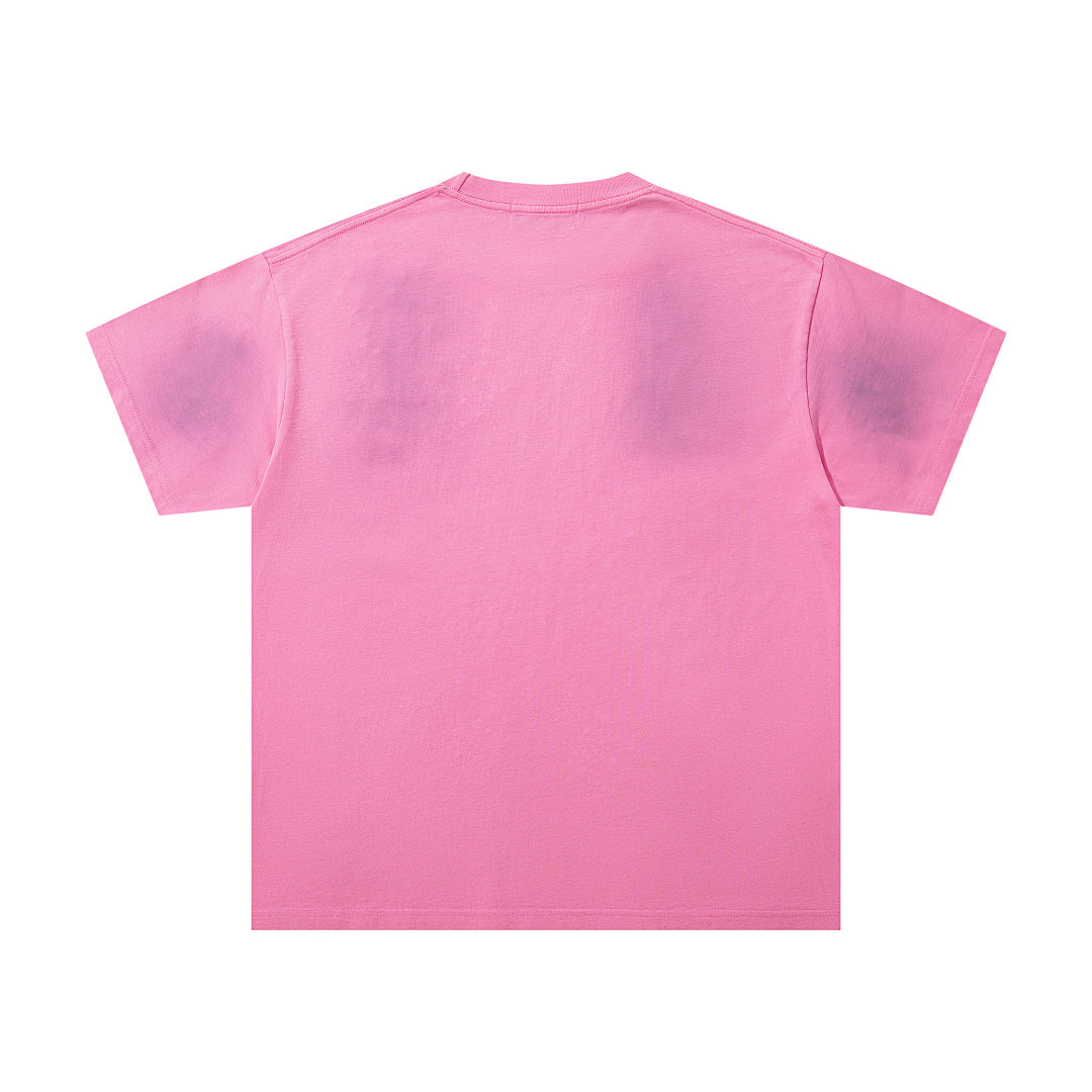 MAJESTIK Pink Washed Majestik City Scene Vintage Graphic T‑Shirt