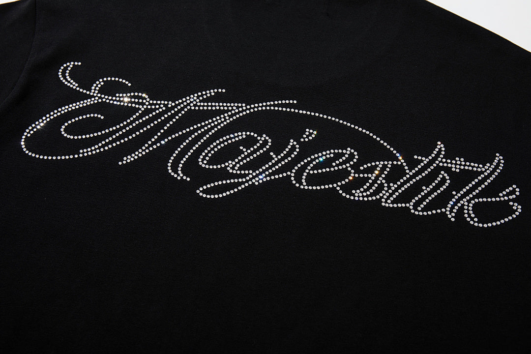 MAJESTIK Black Vintage Sci‑Fi Alien Mecha Band‑Style Graphic T‑Shirt