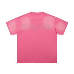 MAJESTIK Pink Washed Vintage Portrait Band‑Style Graphic T‑Shirt
