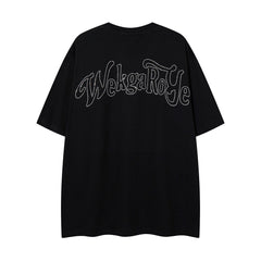 MAJESTIK Vintage Black Majestik Surf Skull Double‑Sided Graphic T‑Shirt