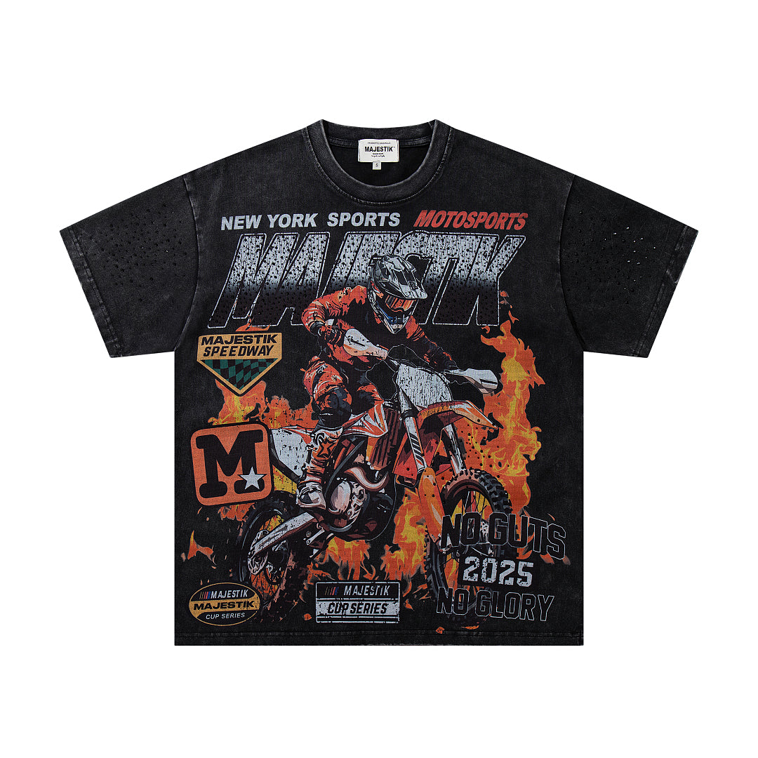 MAJESTIK  Motorsports Vintage Racing Graphic T‑Shirt