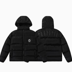 Trapstar Embroidered Letter LOGO Winter Thick Hooded Cotton Jacket Men's and Women's Same Style Pulley cardigan Cotton Jacket