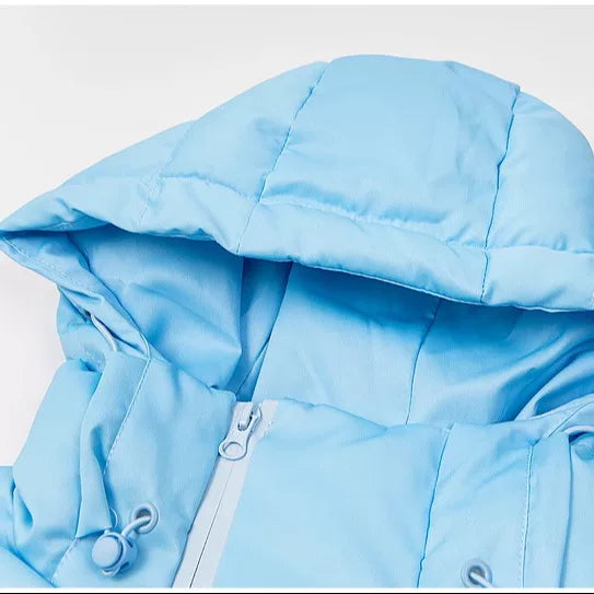 Trapstar fashion star's winter men's and women's fashionable casual gradient warm and thick hooded down cotton jacket