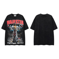 MAJESTIK Vintage Black Majestik Games Graphic Short‑Sleeve T‑Shirt