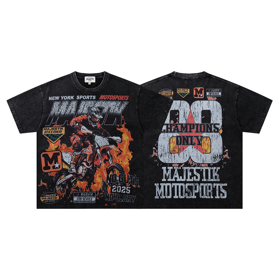 MAJESTIK  Motorsports Vintage Racing Graphic T‑Shirt